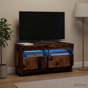 vidaXL LED tv-meubel ALKMAAR 81 x 35 x 43 cm Oud hout, Verzenden