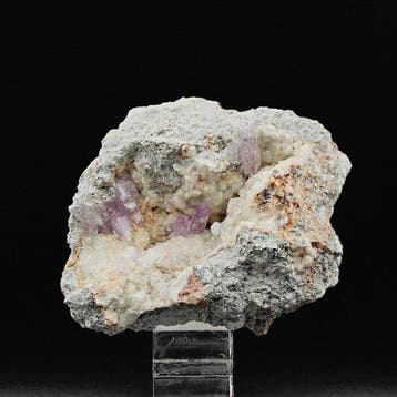 Zeldzame amethist met calciet, zeldzame herkomst, Sardinië,