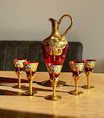 Murano - Drinkservies (6) - Muranoglas, Antiek en Kunst