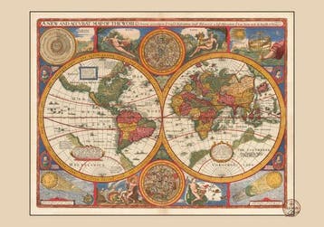 OLD MAPS - World Map, John Speed (1651) – Restored, Boeken, Nieuw