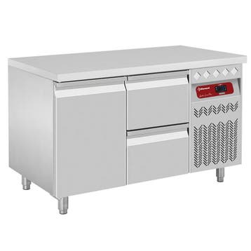 Koelwerkbank | 260L | 1 Deuren + 2 Laden (1/1 GN) |, Verzenden