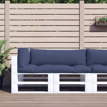 vidaXL Palletkussens 3 st oxford stof marineblauw, Verzenden, Nieuw
