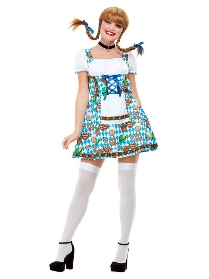 Dirndl Jurk Oktoberfest Pretzels, Kinderen en Baby's, Carnavalskleding en Verkleedspullen, Nieuw, Verzenden