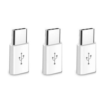 3-Pack Micro-USB naar USB-C Adapter Converter - High Speed, Télécoms, Verzenden