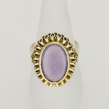 Bague - 14 carats Or jaune Améthyste