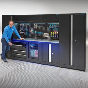 Datona Werkplaatsinrichting PREMIUM RVS werkblad met, Doe-het-zelf en Bouw, Ophalen of Verzenden, Nieuw