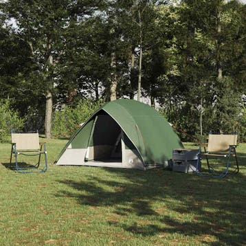 vidaXL Kamperen tent 2-persoons Groen taft Waterdicht, Verzenden