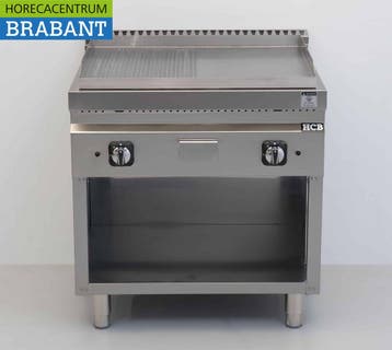 Plaque de cuisson HCB en acier inoxydable, lisse / striée,, Verzenden
