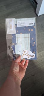 Zakjes met stickers, Lint & cadeaulabel PAPA (VOORDEELSET), Ophalen of Verzenden