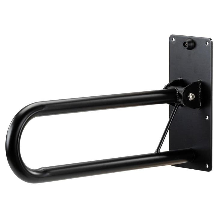Toiletbeugel opklapbaar 56 cm - Mat zwart, Diversen, Verpleegmiddelen, Ophalen of Verzenden