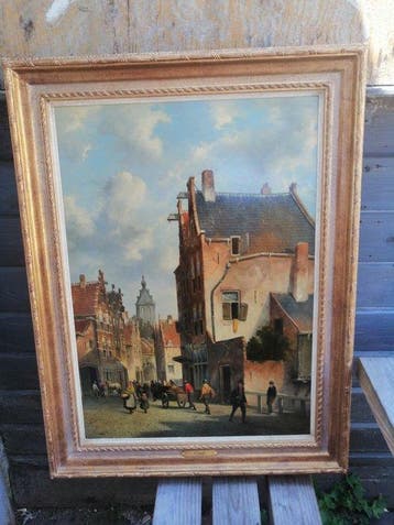 Fred Arends (1949) - Oud tafereel in Amsterdam ca 19 eeuw