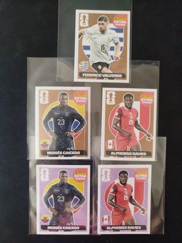 Lote de 5 Extra Stickers Panini Fifa World Cup 3 ES Bronze -, Nieuw