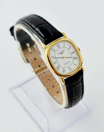 Longines - Vintage Longines Quartz Gold Plated Cushion Dress