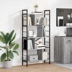 vidaXL Boekenplank Grijs Sonoma 75 x 30 x 156 cm Bewerkt, Verzenden, Nieuw