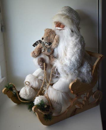 Kerstdecoratie - nostalgische kerstman (50 cm - 59 cm - 32