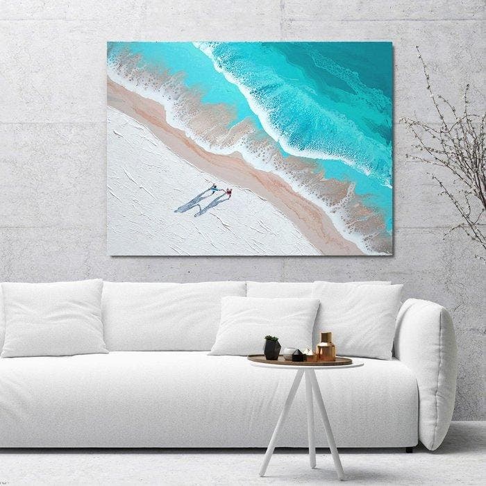 Jasmin Navoyan - HELLO SEA! / BEACH FOR TWO series, Antiek en Kunst, Kunst | Schilderijen | Modern