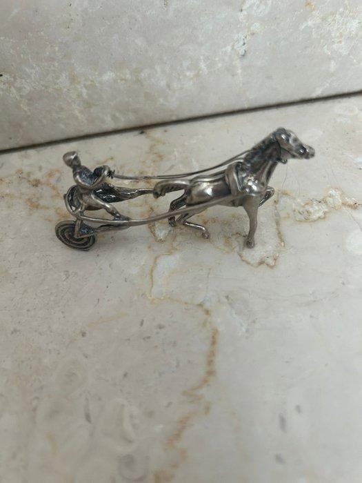 Beeldje - Horse - .800 zilver, Antiquités & Art, Antiquités | Argent & Or