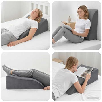 vidaXL Been Kussen 68 x 41 x 21 cm PU Schuim Grijs, Verzenden, Nieuw