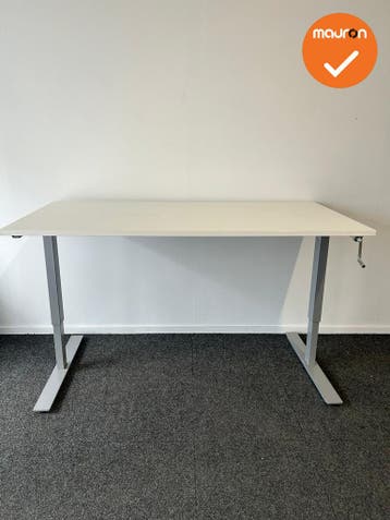 Refurbished - Slinger zit-sta - 160x80 - zilvergrijs onderst, Ophalen of Verzenden, Bureau