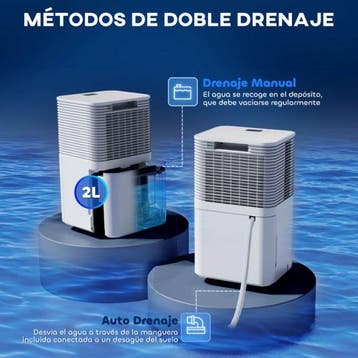 Draagbare Dehumidifier - 2L Elektrische Ontvochter - Wit, Verzenden