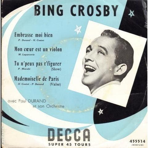 Bing Crosby Avec Paul Durand Et Son Orchestre - Embrasse Moi, Cd's en Dvd's, Vinyl | Pop, Gebruikt, Verzenden