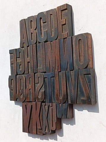 Drukblokken (26) - Lettertypes - Italië - Volledig Engels