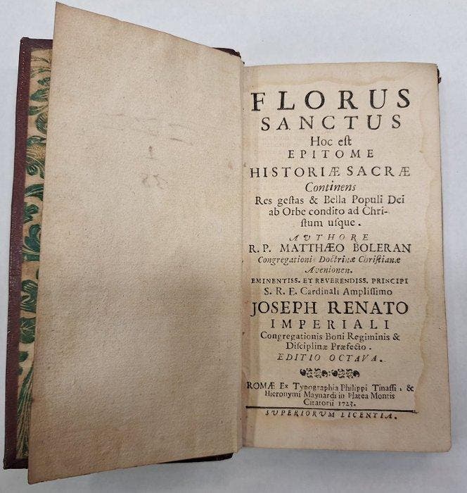 Matthaeo Boleran - Florus Sanctus Hoc est Epitome Historiae, Antiquités & Art, Antiquités | Livres & Manuscrits
