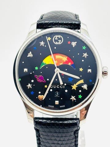 Gucci - G-Timeless - 126.4 Moon Phase - Unisexe - 2010-2020, Handtassen en Accessoires, Horloges | Heren, Nieuw