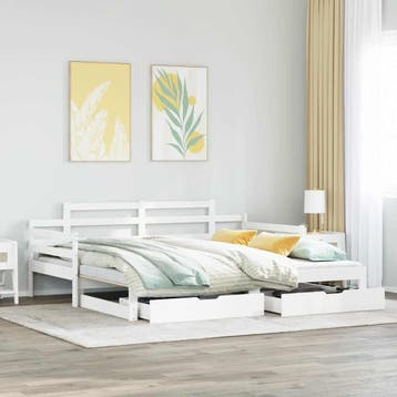 vidaXL Slaapbank met onderschuifbed/lades zonder matras, Verzenden, Nieuw