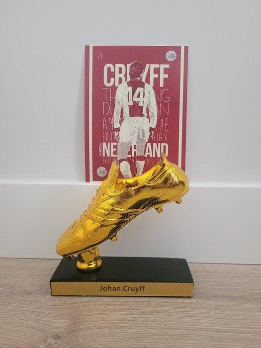 Johan Cruyff - Trofee Gouden Schoen + Fotografie, Verzamelen, Overige Verzamelen