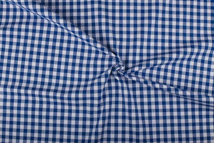 Geruite stof blauw 10mm geruit - Katoen stof 80m op rol, Hobby & Loisirs créatifs, Tissus & Chiffons, Envoi