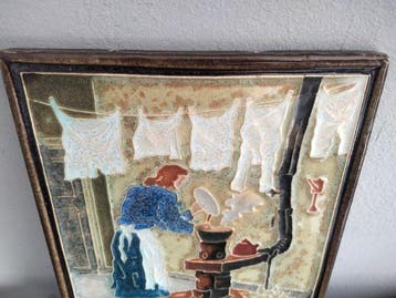 Tegel - De Porceleyne Fles, Delft - H.J.Tieman - 1940-1950, Antiquités & Art, Antiquités | Verre & Cristal