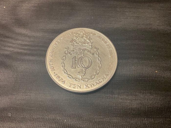 Malawi. 10 Kwacha 1974 Hastings Kamuzu Banda (Zonder, Postzegels en Munten, Munten | Europa | Niet-Euromunten