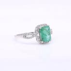 Zonder minimumprijs - Ring Platina - 1.75ct. tw. Smaragd -, Nieuw