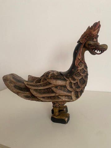 Mythisch dier; Naga en Eend - Statue - Naga - Bali -, Antiquités & Art
