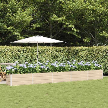 vidaXL Plantenbak Ivoor 480 x 50 x 45 cm Gegevens staal, Tuin en Terras, Verzenden, Nieuw