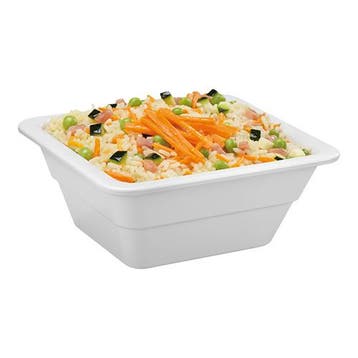 Gastronorm bak wit melamine | 1/6 GN | 17,6x16,2x6,5(h)cm, Verzenden