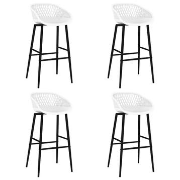vidaXL Barstoelen 4 st wit, Huis en Inrichting, Barkrukken, Verzenden, Nieuw