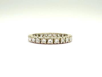 Zonder minimumprijs - Ring - 18 karaat Witgoud - 1.20ct. tw.
