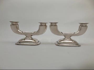 Wilkens Duitsland - Kandelaar (2) - .835 zilver - Zilver Set