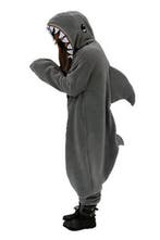 Onesie Haai Pak 128-134 Haaienpak Kostuum Grijs Vis Shark Ki, Ophalen of Verzenden, Nieuw