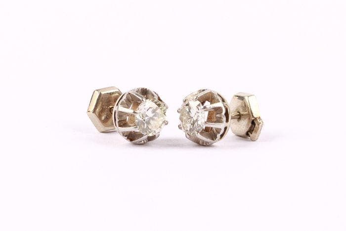 Boucles doreilles - 18 carats Or blanc - 1.50ct. tw., Bijoux, Sacs & Beauté, Boucles d'oreilles