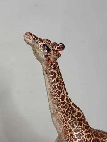Beeld, Giraf - 17 cm - Metaal