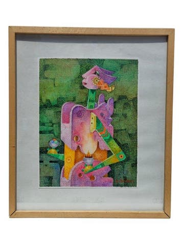 Orlando Arias Morales (1954) - Figura con ofrenda