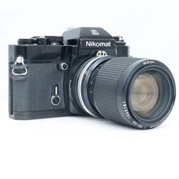 Nikon Nikomat EL Black + Zoom-Nikkor 35-105mm F3.5-4.5 Ai-S, Audio, Tv en Foto, Nieuw