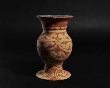 Ban Chiang Aardewerk Beschilderde vaas - 26 cm