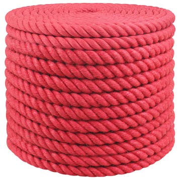vidaXL Jute Touw Rood 100% Tossa jute, Verzenden