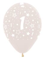 Ballonnen Number 1 Crystal Clear 30cm 25st, Verzenden, Nieuw