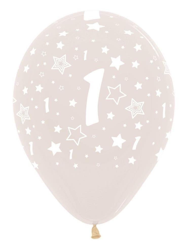 Ballonnen Number 1 Crystal Clear 30cm 25st, Hobby & Loisirs créatifs, Articles de fête, Envoi