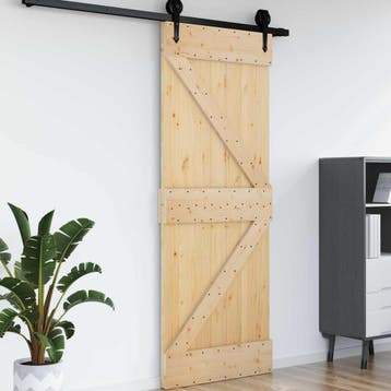 vidaXL Deur NARVIK 70 x 210 cm Massief Pine Hout, Doe-het-zelf en Bouw, Deuren en Vliegenramen, Verzenden, Nieuw